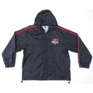 Tampa Bay Buccaneers Unique Sports Football Hooded Full Zip Windbreaker Jacket M